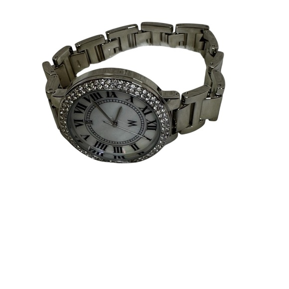 Melania Trump Collection Silver Tone Watch with Rhinestones Roman Numerals NWOT - Picture 10 of 12